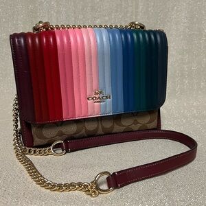 Coach Klare Crossbody with Rainbow Quilting